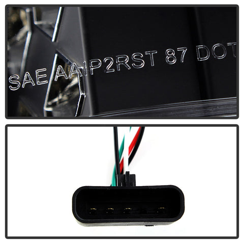 Spyder Auto LED Tail Lights; Uses Stock Bulbs; 16 LED; Pair; Black;