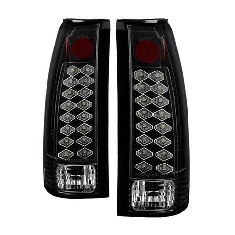 Spyder Auto LED Tail Lights; Uses Stock Bulbs; 16 LED; Pair; Black;