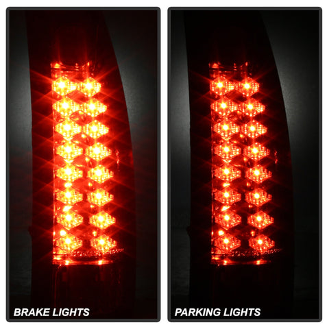 Spyder Auto LED Tail Lights; Uses Stock Bulbs; 16 LED; Pair; Black;
