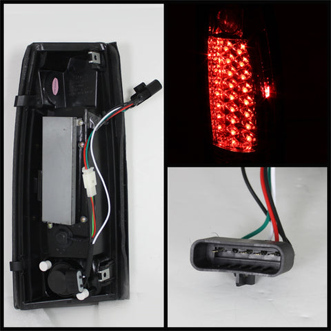 Spyder Auto LED Tail Lights; Uses Stock Bulbs; Pair; Red/Clear;