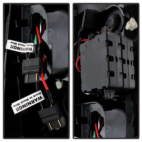 Spyder Auto LED Tail Lights; Uses Stock Bulbs; Pair; 28 LED; Red/Clear;