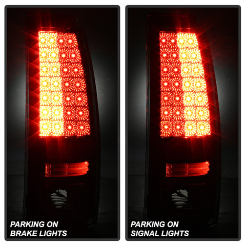 Spyder Auto LED Tail Lights; Uses Stock Bulbs; Pair; 28 LED; Red/Clear;