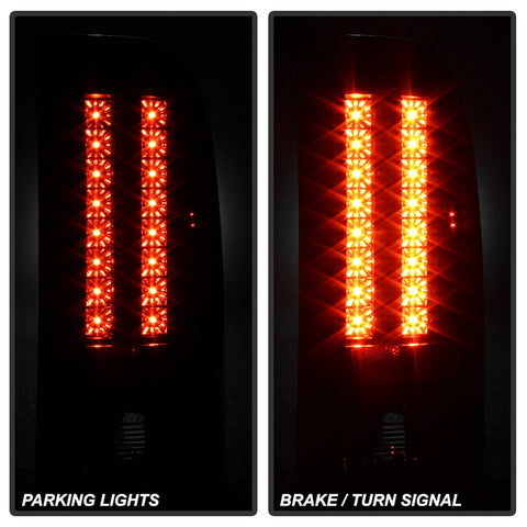 Spyder Auto LED Tail Lights; Uses Stock Bulbs; Pair; Black;