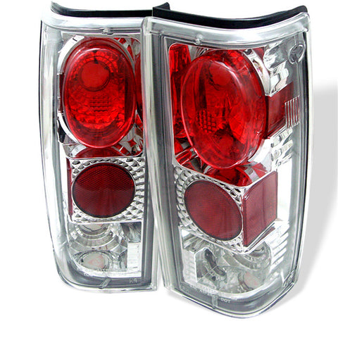 Spyder Auto Euro Style Tail Lights; Uses Stock Bulbs; Pair; Chrome;