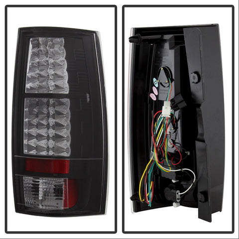 Spyder Auto LED Tail Lights; Uses Stock Bulbs; Pair; Black;