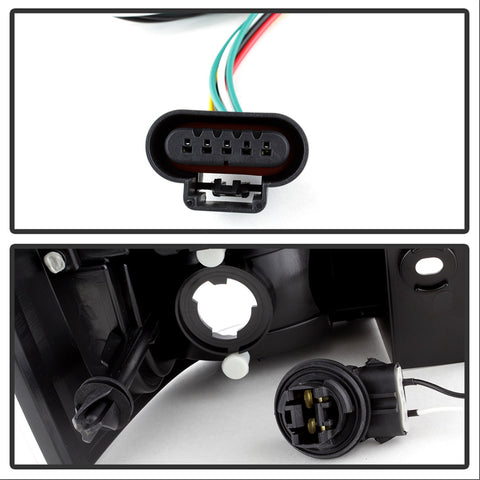 Spyder Auto LED Tail Lights; Uses Stock Bulbs; Pair; Black;