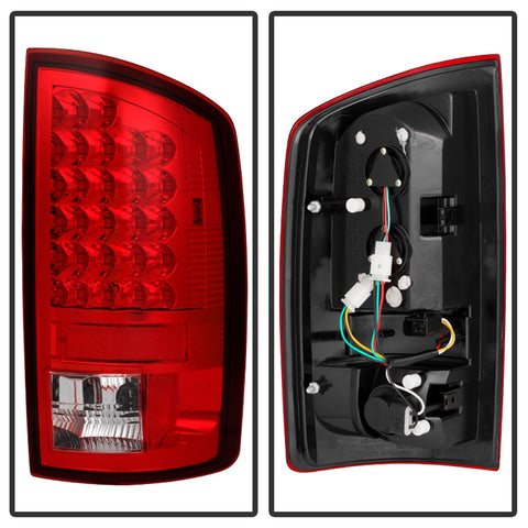 Spyder Auto LED Tail Lights; Uses Stock Bulbs; Pair; Red/Clear;