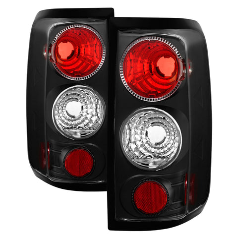 Spyder Auto Euro Style Tail Lights; Uses Stock Bulbs; Pair; Black;