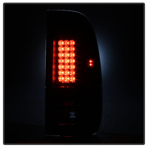 Spyder Auto LED Tail Lights; Uses Stock Bulbs; Pair; Black;