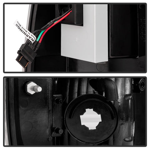 Spyder Auto LED Tail Lights; Uses Stock Bulbs; Pair; Black;