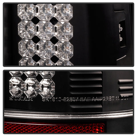 Spyder Auto LED Tail Lights; Uses Stock Bulbs; Pair; Black;