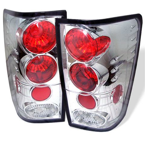 Spyder Auto Euro Style Tail Lights; Uses Stock Bulbs; Pair; Chrome;