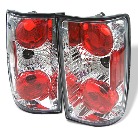 Spyder Auto Euro Style Tail Lights; Uses Stock Bulbs; Pair; Chrome;