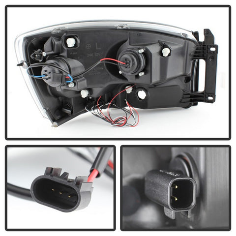 Spyder Auto Halo LED Projector Headlights; Bulbs Included; Pair; Black;