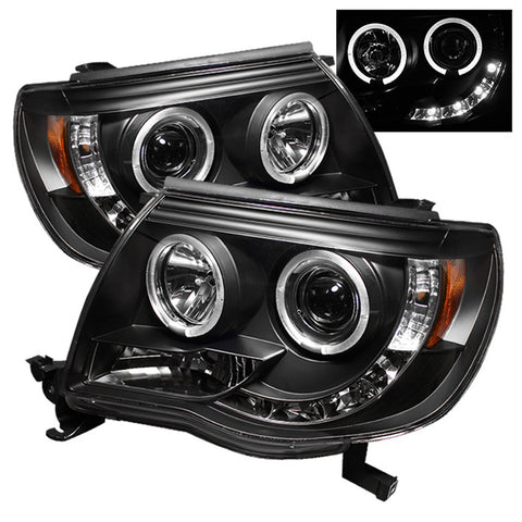 Spyder Auto Halo LED Projector Headlights; Bulbs Included; Pair; Black;