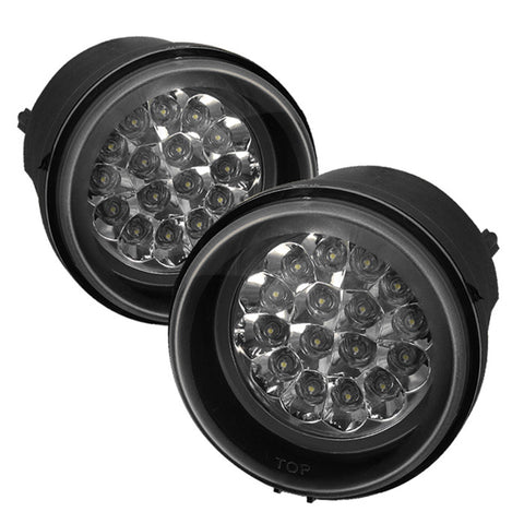 Spyder Auto LED Fog Lights; Bulbs Included; w/Switch; Pair; Clear;