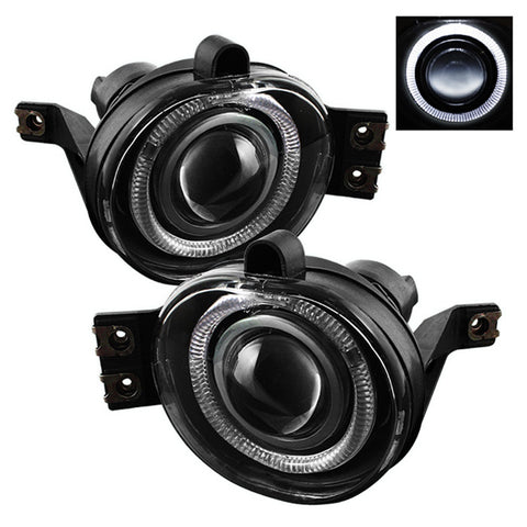 Spyder Auto Halo Projector Fog Lights; Bulbs Included; Pair; Clear;