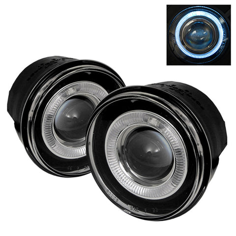 Spyder Auto Halo Projector Fog Lights; Bulbs Included; Pair; w/Switch; Clear;