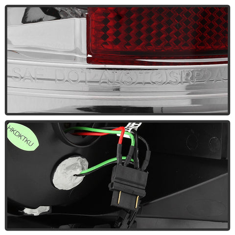 Spyder Auto LED Tail Lights; Uses Stock Bulbs; Pair; Chrome;