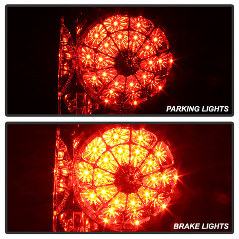 Spyder Auto LED Tail Lights; Uses Stock Bulbs; Pair; Chrome;