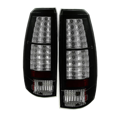 Spyder Auto LED Tail Lights; Uses Stock Bulbs; Pair; Black;