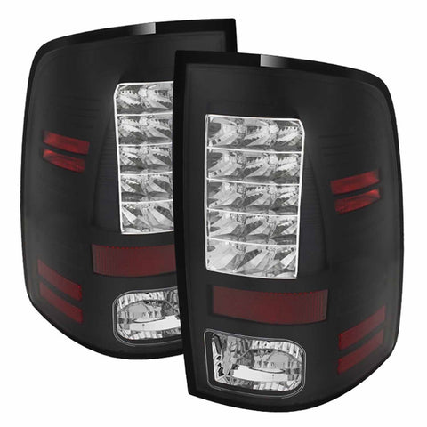 Spyder Auto LED Tail Lights; LED Model Only; Not Compatible w/Incandescent Model; Black;