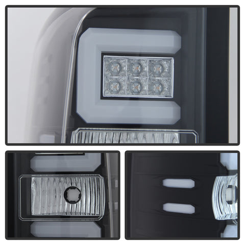 Spyder Auto Light Bar LED Tail Lights; Black;
