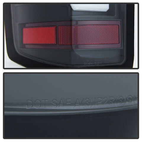 Spyder Auto Light Bar LED Tail Lights; Black;