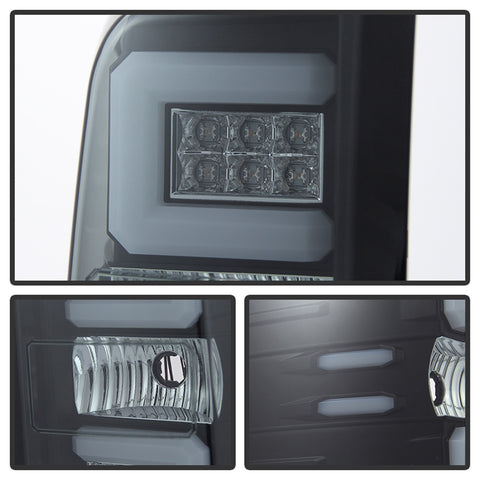 Spyder Auto Light Bar LED Tail Lights; Black Smoke;