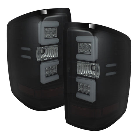 Spyder Auto Light Bar LED Tail Lights; Black Smoke;