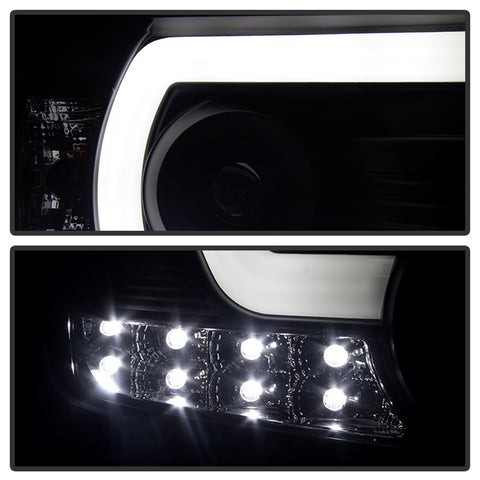 Spyder Auto DRL Projector Headlights; Light Bar DRL; Black;