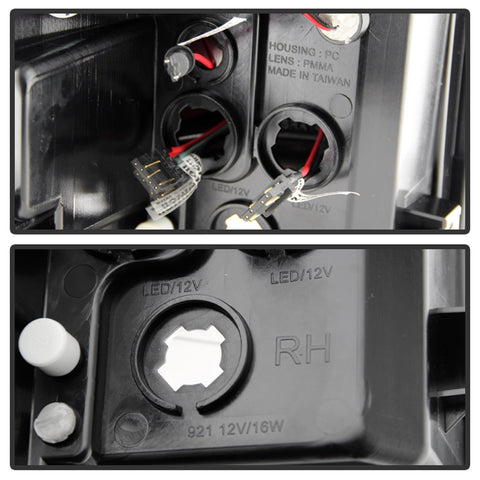 Spyder Auto LED Tail Lights; Black;