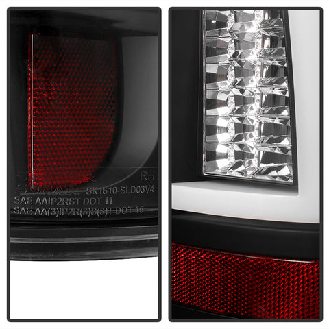 Spyder Auto LED Tail Lights; Version 2; Does Not Fit Stepside; Black;