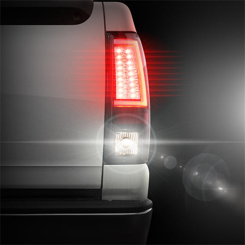 Spyder Auto LED Tail Lights; Version 2; Does Not Fit Stepside; Black;