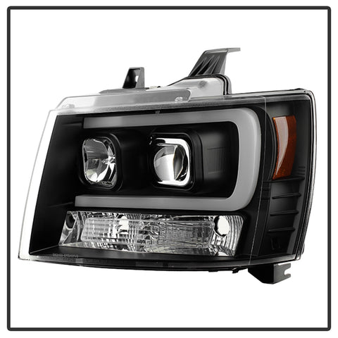 Spyder Auto DRL LED Projector Headlights; Version 2; Black;