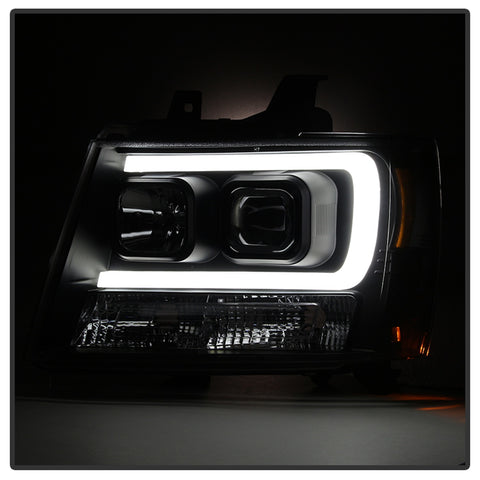 Spyder Auto DRL LED Projector Headlights; Version 2; Black;