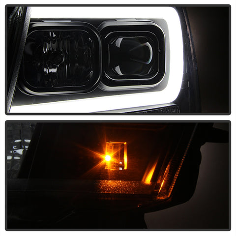 Spyder Auto DRL LED Projector Headlights; Version 2; Black;