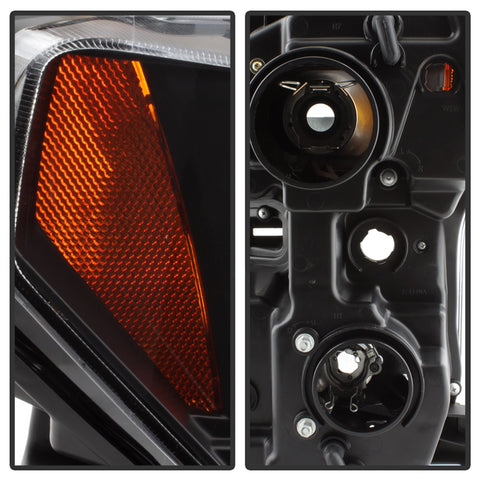 Spyder Auto DRL LED Projector Headlights; Pair; Black;