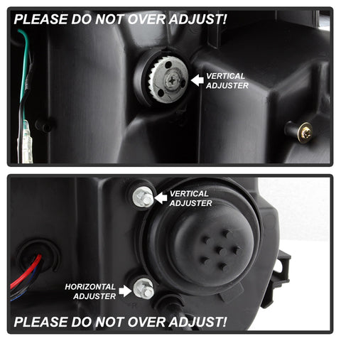 Spyder Auto DRL LED Projector Headlights; Pair; Black;