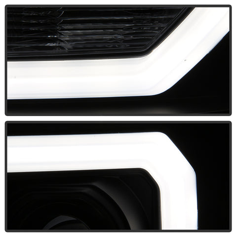 Spyder Auto Light Bar DRL LED Projector Headlights; Version 2; Black;