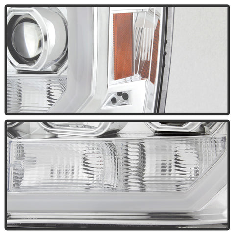 Spyder Auto Light Bar DRL LED Projector Headlights; Version 2; Chrome;