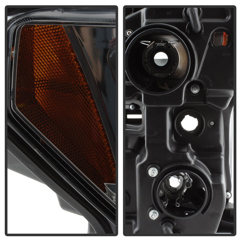 Spyder Auto DRL LED Projector Headlights; Bulbs Included; Pair; Smoke;