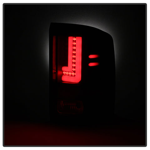 Spyder Auto Light Bar LED Tail Lights; Will Only Fit Factory LED Models; Pair; Black;