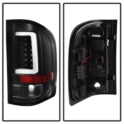 Spyder Auto Light Bar LED Tail Lights; Version 3; Black;