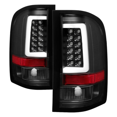 Spyder Auto Light Bar LED Tail Lights; Version 3; Black;