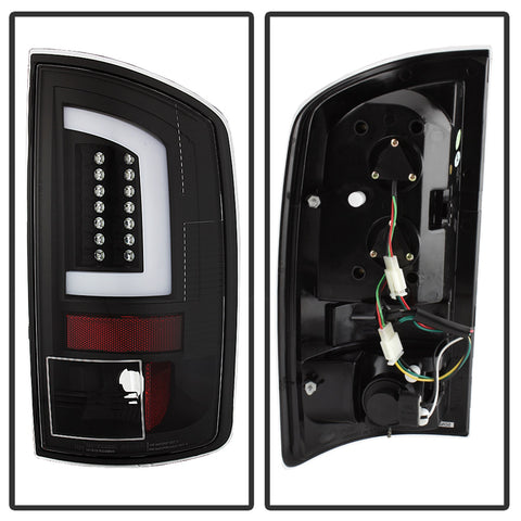 Spyder Auto Light Bar LED Tail Lights; Version 3; Black;