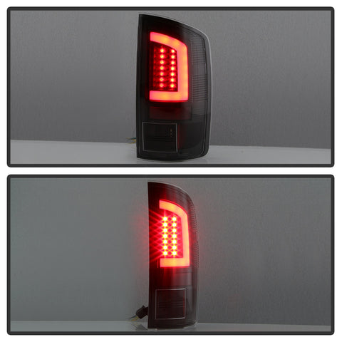 Spyder Auto Light Bar LED Tail Lights; Version 3; Black;