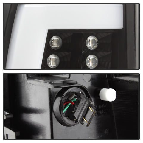 Spyder Auto Light Bar LED Tail Lights; Version 2; Lift Gate Style Only; Black;