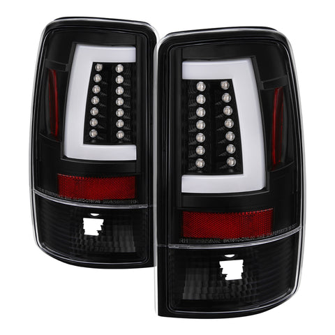 Spyder Auto Light Bar LED Tail Lights; Version 2; Lift Gate Style Only; Black;