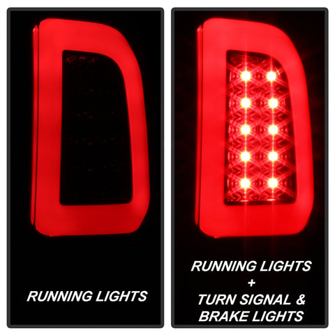 Spyder Auto Light Bar LED Tail Lights; Version 3; Black Smoke;